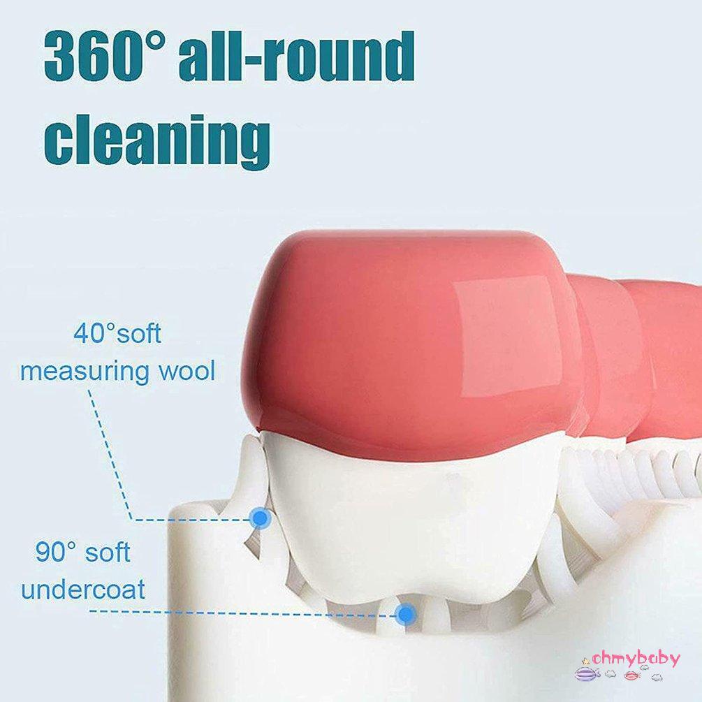 【OMB】 Toothbrush U Shaped Kids Toothbrush Food Grade Soft Silicone Toothbrush