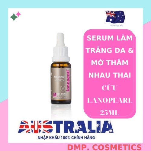 Serum làm trắng da, mờ thâm nhau thai cừu White Swan Lanopearl 25ml [Nhập Khẩu Chính Hãng]