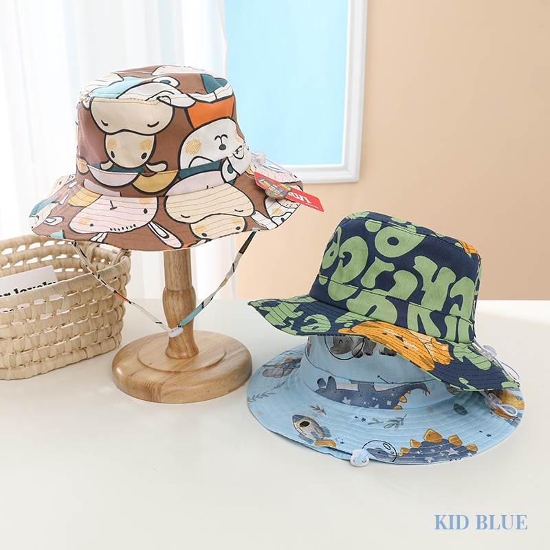 Mũ Tai Bèo Vành Rộng Chống Nắng In Hoạt Hình Dễ Thương Cho Bé