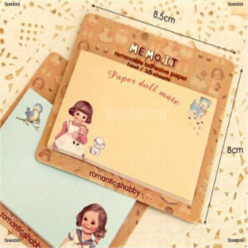 ★Queen★2pc Cute Cartoon Animal Sticky Note Memo Pad Notebook Label Stationery Gift