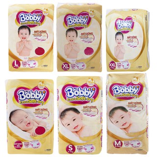 Tã dán bobby extra soft dry size xs48/s40/m34/l30/xl27/xxl24