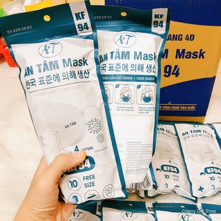 Khẩu Trang 3D KF94 Hàn Quốc Chống Bụi Mịn Và Kháng Khuẩn Set 10 Cái