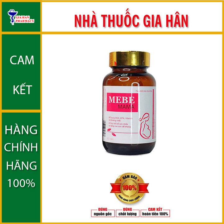 Viên Uống MEBE MAMA - Giúp Bổ Sung DHA, EPA, Vitamin &amp; Khoáng Chất