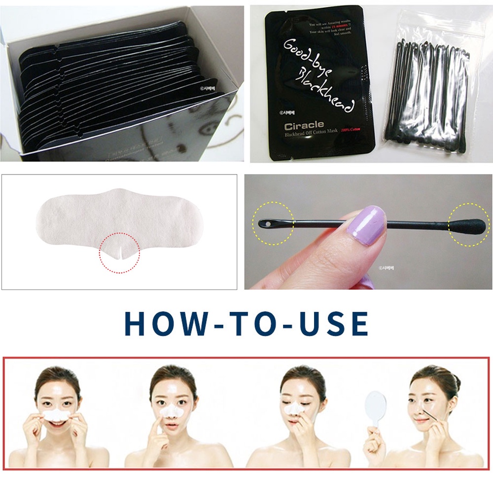 Miếng dán lột mụn đầu đen Goodbye Blackhead Ciracle chính hãng Hàn Quốc