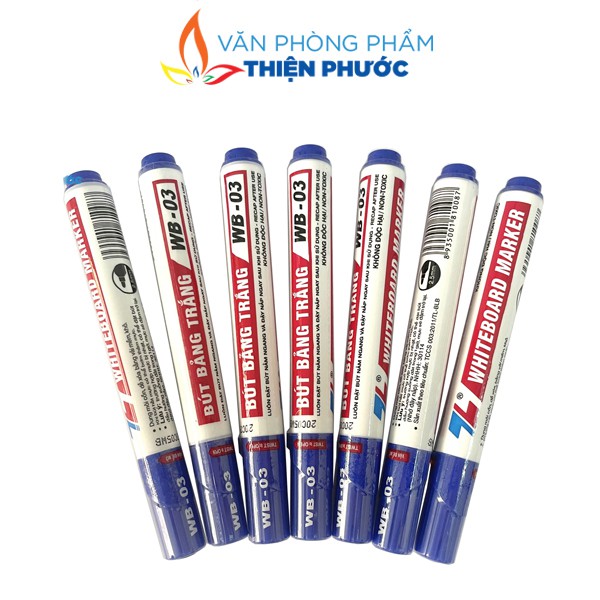 Bút lông bảng trắng Thiên Long nhiều màu WB-03 - Bút viết xóa dễ dàng THIỆN PHƯỚC