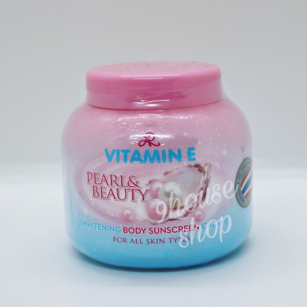 (Pearl & Beauty) 01 Hủ Kem Dưỡng Thể Trắng Da Chống Nắng Tinh Chất Ngọc Trai AR Vitamin E Thái Lan 200gram