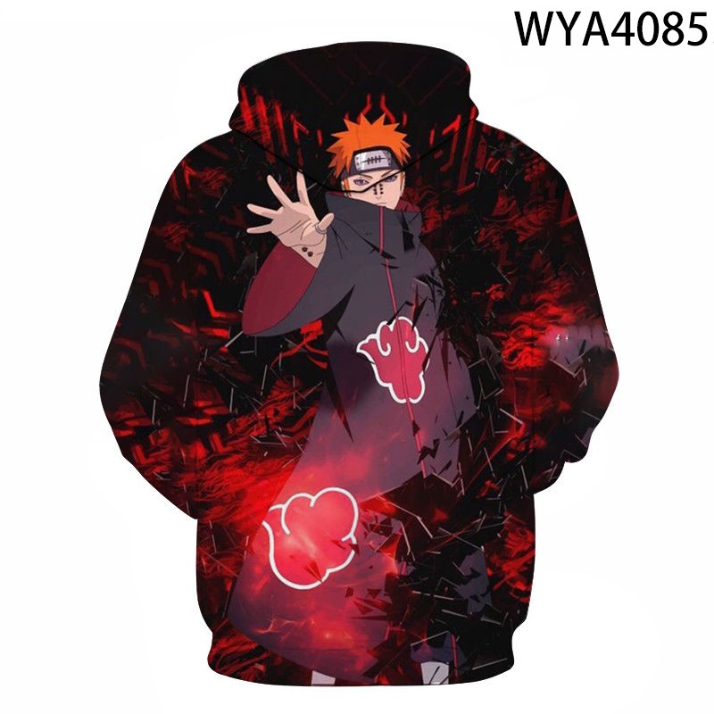 Áo Hoodie In Họa Tiết Hoạt Hình Naruto 3d Cá Tính Cho Nam