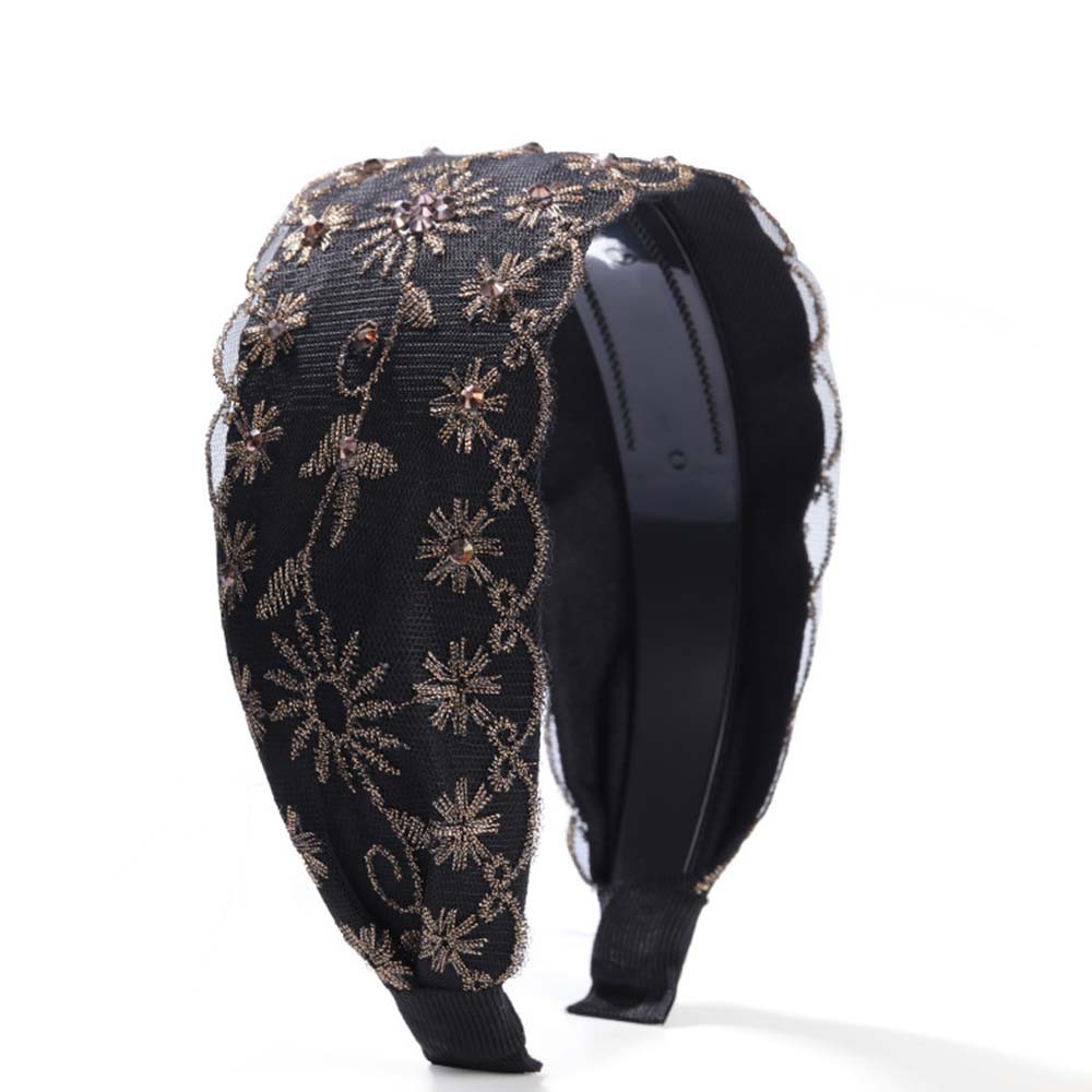 Băng đô thêu hoa phong cách retro cho nữ