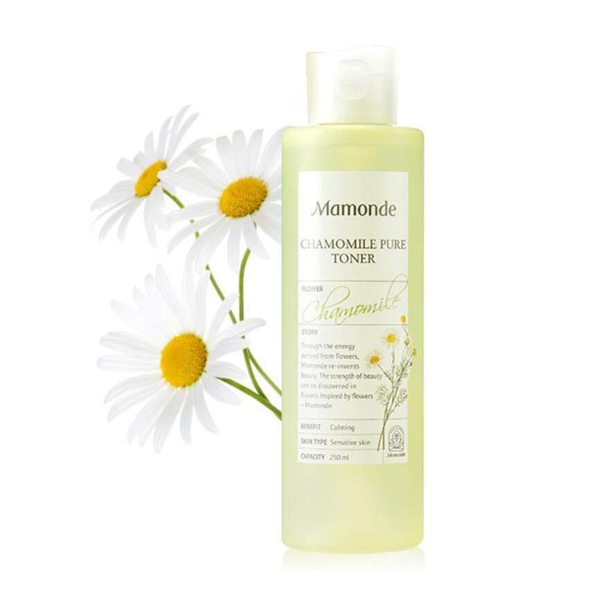 [Da Nhạy Cảm] Nước Hoa Hồng Chiết Xuất Từ Hoa Cúc La Mã Giúp Làm Dịu Da Kích Ứng Mamonde Chamomile Pure Toner 250ml