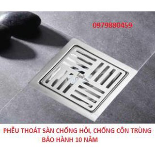 Ga phễu thoát sàn ngăn mùi , côn trùng KELI Inox SUS 304 lưới, thoát nước nhanh