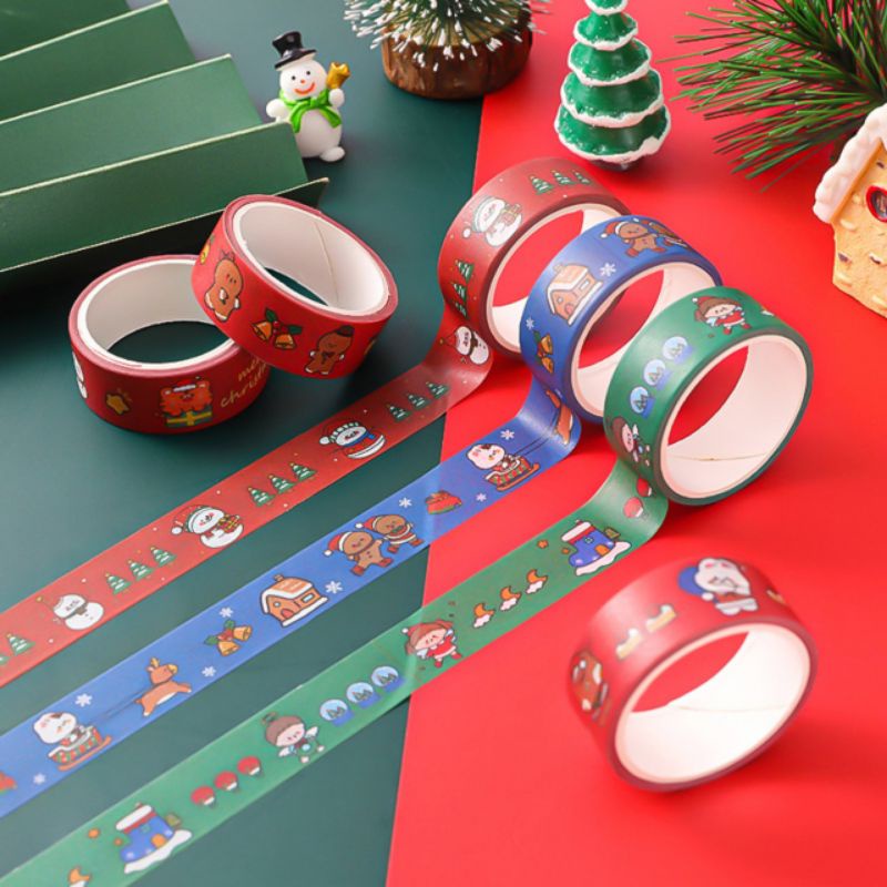 Băng Dính Chủ Đề Noel Christmas Giáng Sinh Dùng Trang Trí Siêu Đẹp - Kem Shop K6