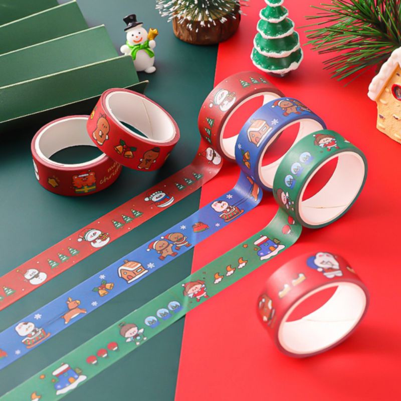 Băng Dính Chủ Đề Noel Christmas Giáng Sinh Dùng Trang Trí Siêu Đẹp - Kem Shop K6