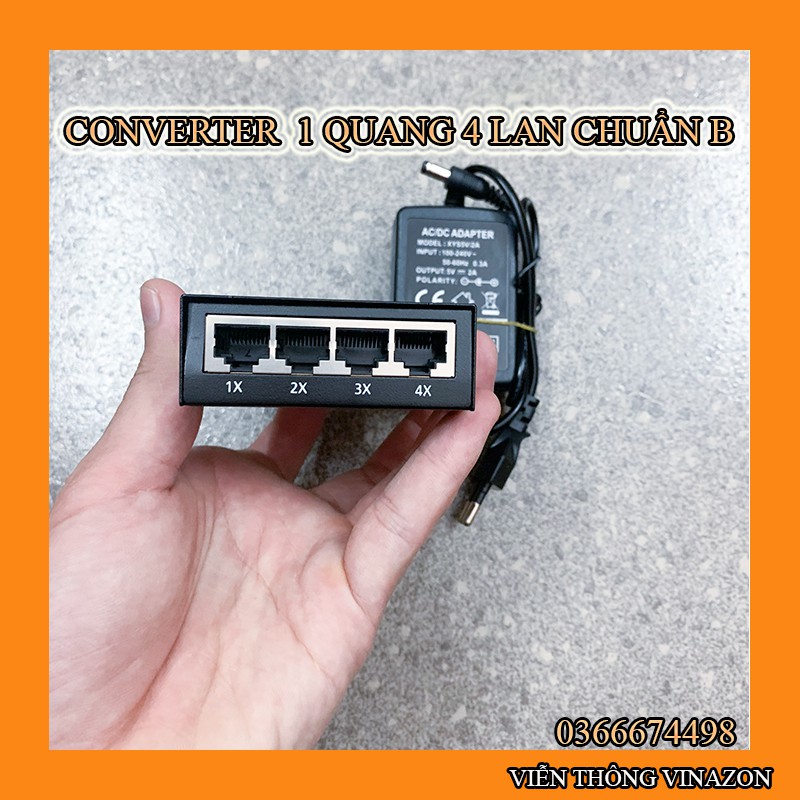 Converter quang 1 quang 4 lan B