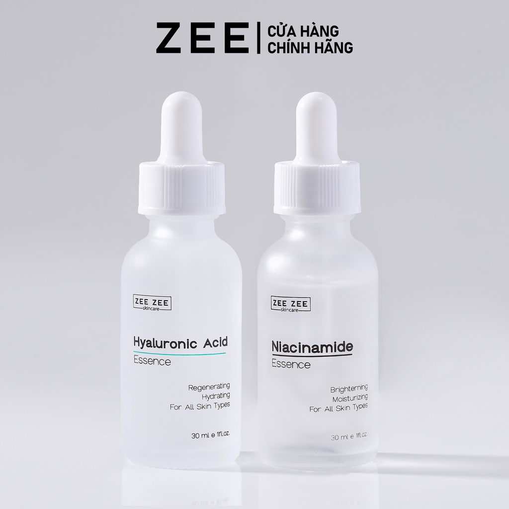 Bộ Đôi Dưỡng Sáng Trẻ Hóa Phục Hồi Da - Niacinamide Essence & Hyaluronic Acid Essence | ZEE Store Vietnam