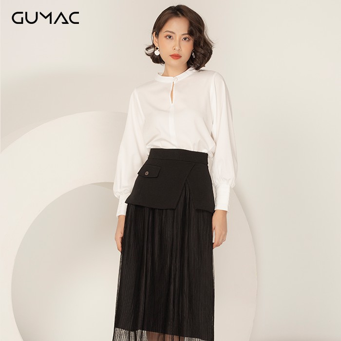 Váy tà đắp phối lưới GUMAC VA938