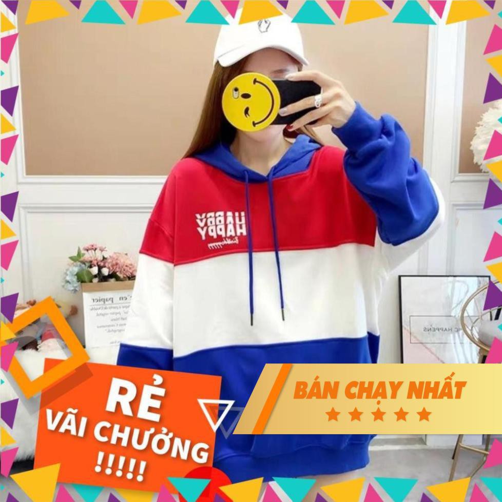 Áo khoác nỉ Hoodie KN18 phối sọc ngang 3 màu Chuẩn Xịn - Amore mio Closet