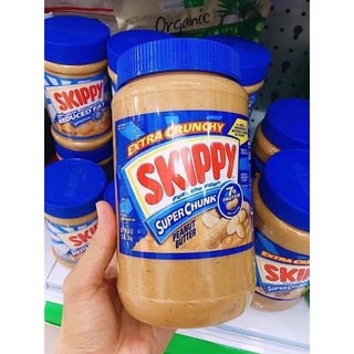 [Date 05/2023]-Bơ đậu phộng có hạt Skippy 1,36kg của Mỹ