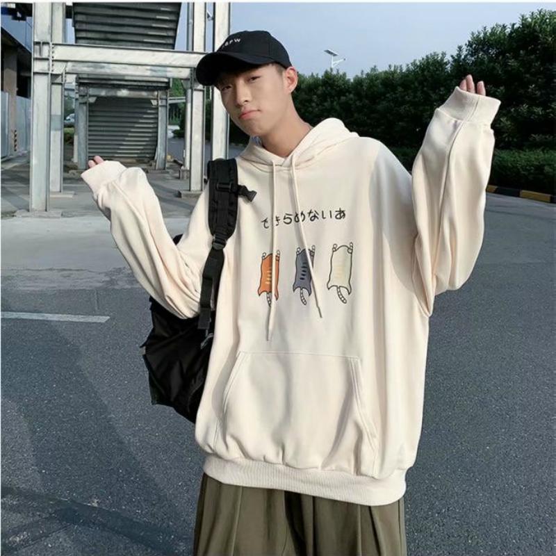 2 Colors【M-XXL】Sweatshirt personality Printing Long Sleeve Hoodie Sweater Coat Couple Outfit Casual Outerwear Loose | BigBuy360 - bigbuy360.vn