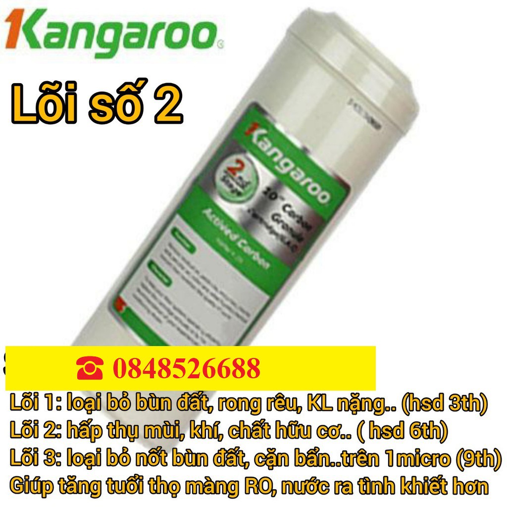 [❤️CHUẨN CHÍNH HÃNG❤️] Lõi lọc nước số 2 Kangaroo- hàng chính hãng- Dùng được cho tất cả các máy lọc nước RO