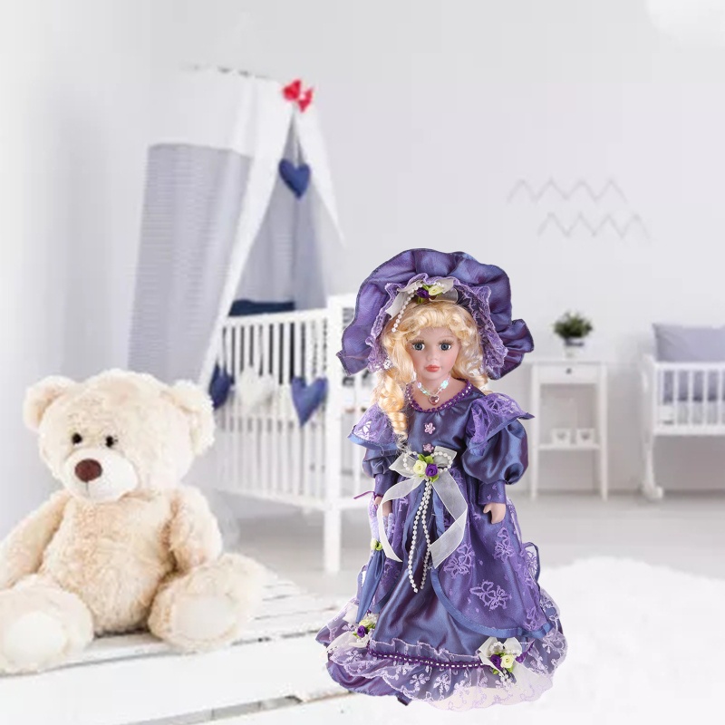 Búp Bê Victorian Đứng Kèm Giá Đỡ Độc Đáo Trang Trí Nhà Cửa / Văn Phòng /