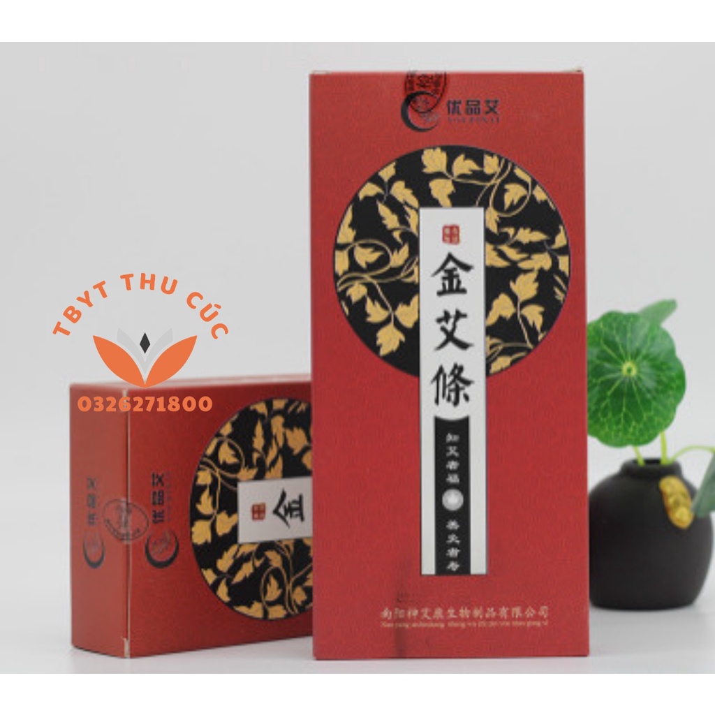 Điếu ngải cứu nhung 10 năm-Nhang ngải cứu nhung cao cấp  -1 hộp 10 điếu