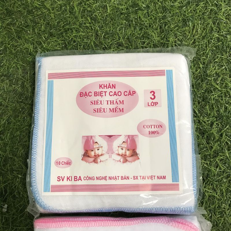 Khăn sữa xô Ki Ba xuất nhật hàng 3 lớp mềm mại