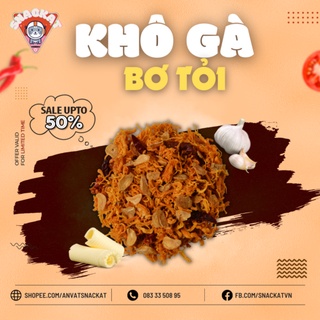 Khô gà bơ tỏi khô gà khô gà cháy tỏi cay ngon 250g - snackat