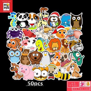 Sticker PVC Hoạt Hình – Hình dán Đồ chơi cho trẻ emh Bộ 50 Hình STHA074