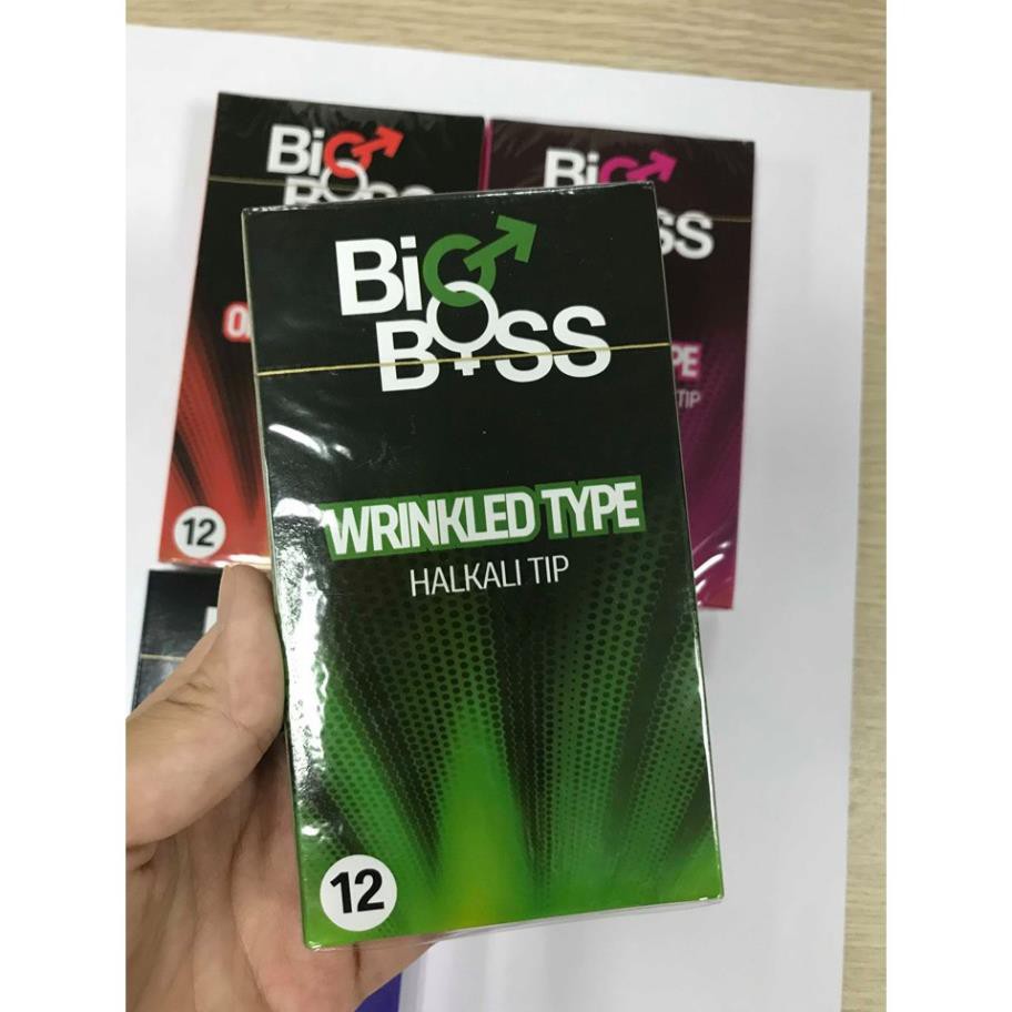 Bao cao su Pháp gân gai ôm sát Bigboss Wrinkled type