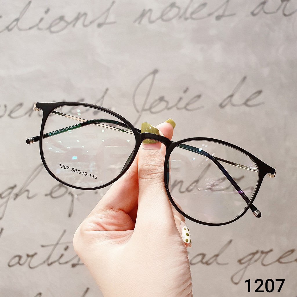 Gọng kính mắt tròn nữ Lilyeyewear càng kính kim loại thanh mảnh nhẹ nhàng 1207 | BigBuy360 - bigbuy360.vn