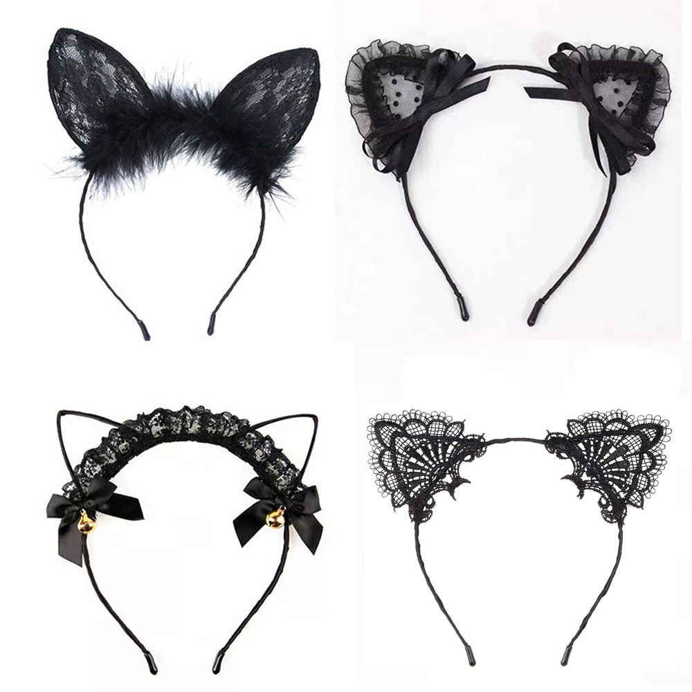 Băng Đô Tai Mèo Hóa Trang Halloween Quyến Rũ Cho Nữ