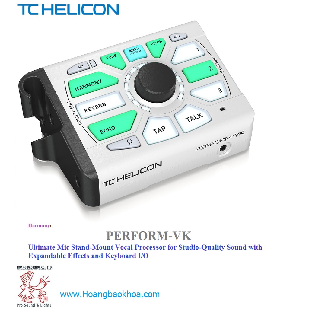 Bộ xử lý tín hiệu âm thanh TC HELICON PERFORM-VK --Harmony TC Helicon