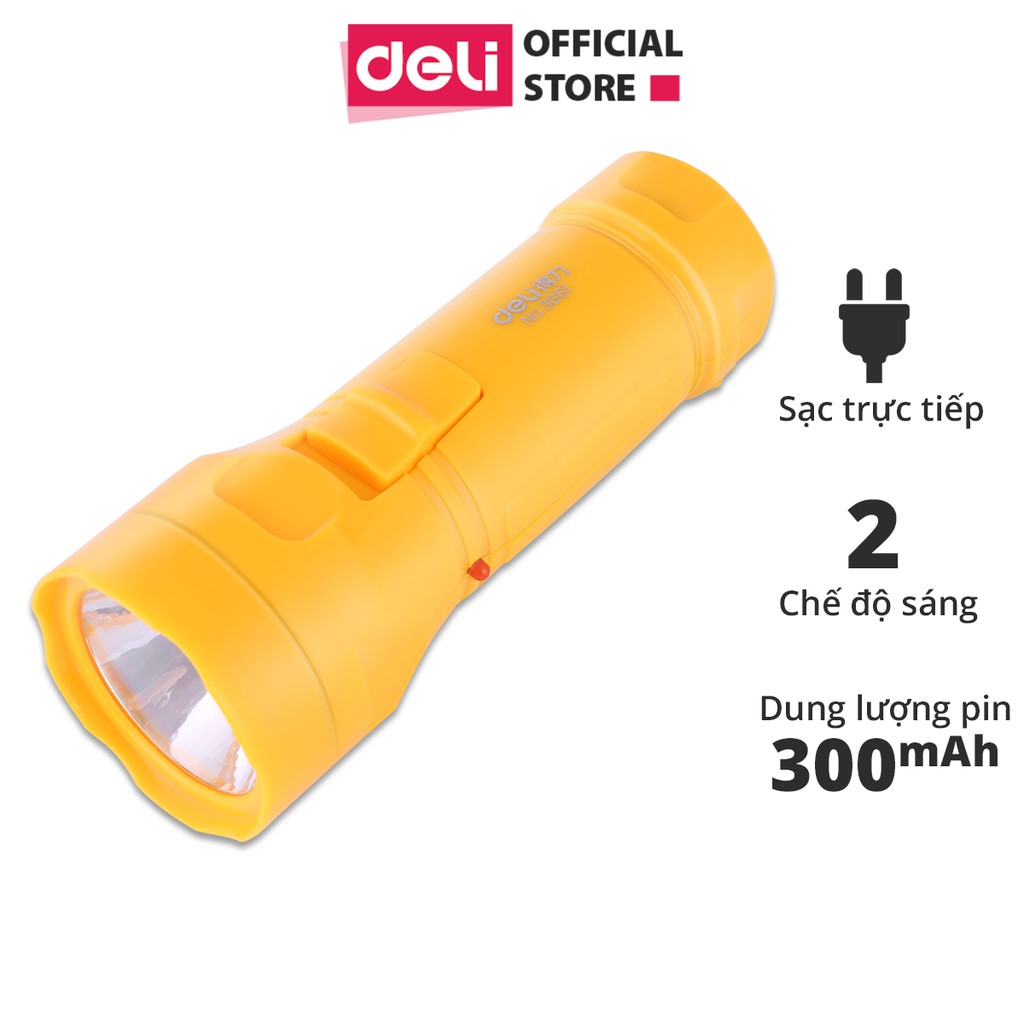 Đèn pin đa năng Deli - màu vàng - 1 chiếc - 3661