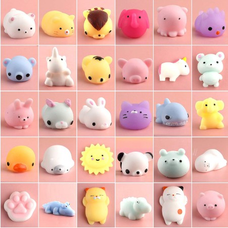 Set 30 đồ chơi Mochi Mini mềm mại dễ thương cho bé