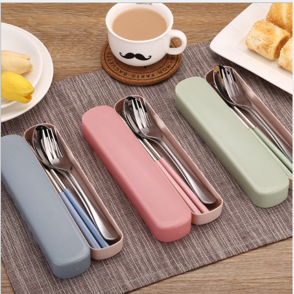 Bộ Thìa Đũa Inox Có Hộp Đựng Tiện Lợi