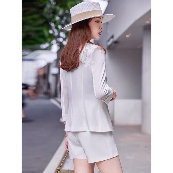 Set bộ vest 3 món cap cấp short phi lụa size M L Xl 2Xl