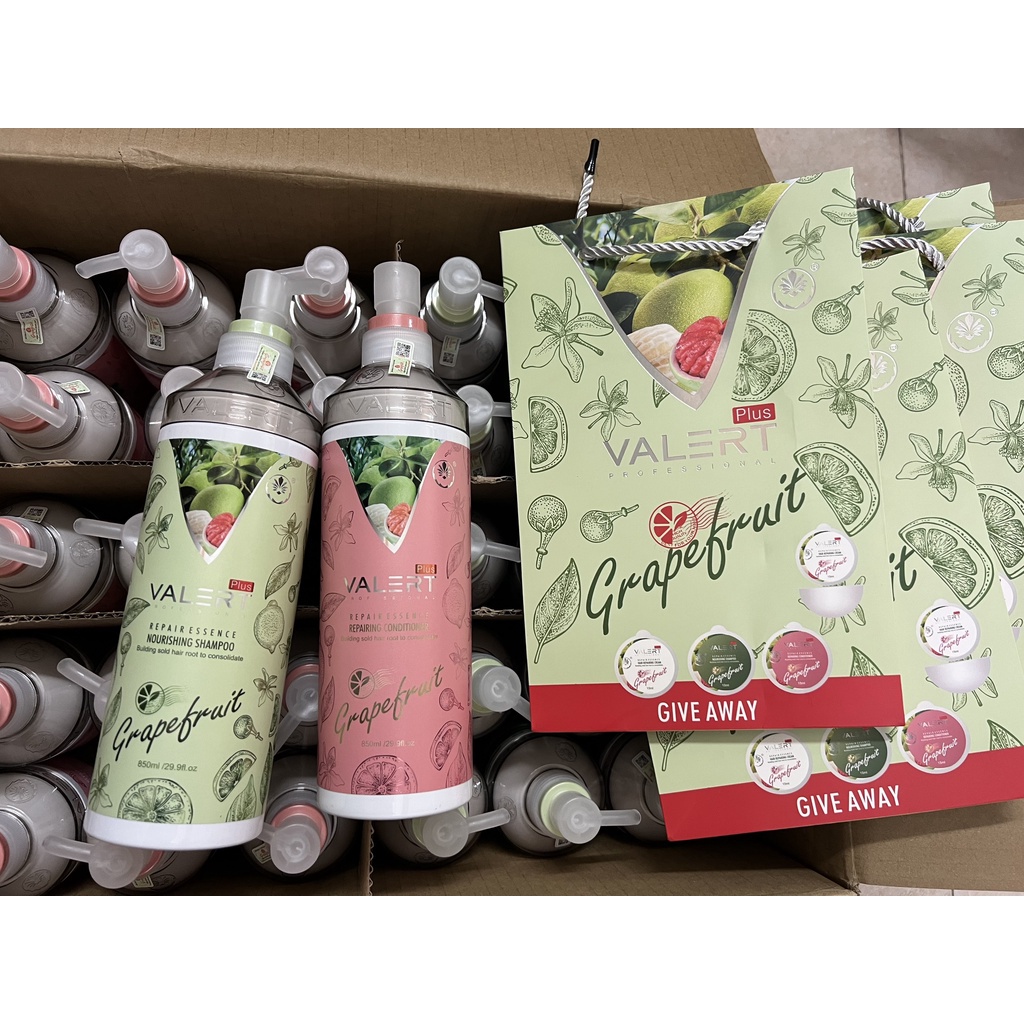 Dầu gội bưởi Xudastore dầu gội bưởi valert plus grapefruit 850ml chống rụng tóc phục hồi tóc hư tổn