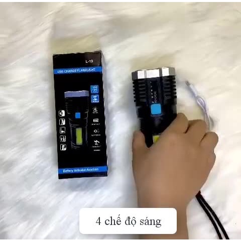 Đèn Pin Đèn Siêu Sáng Cầm Tay Chắc Chắn 4 Chế Độ Đa Năng Dã Ngoại ĐÈN AKIO