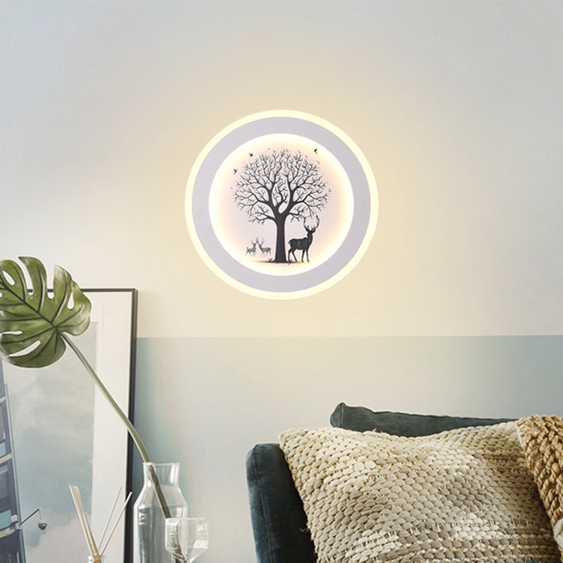 Đèn Tường Led Hiện Đại Con Hươu ĐÈN TRANG TRÍ SIÊU RẺ Ánh Sáng Led Trắng, Vàng Công Suất 18-24W Tiết Kiệm Điện DTLhuou1