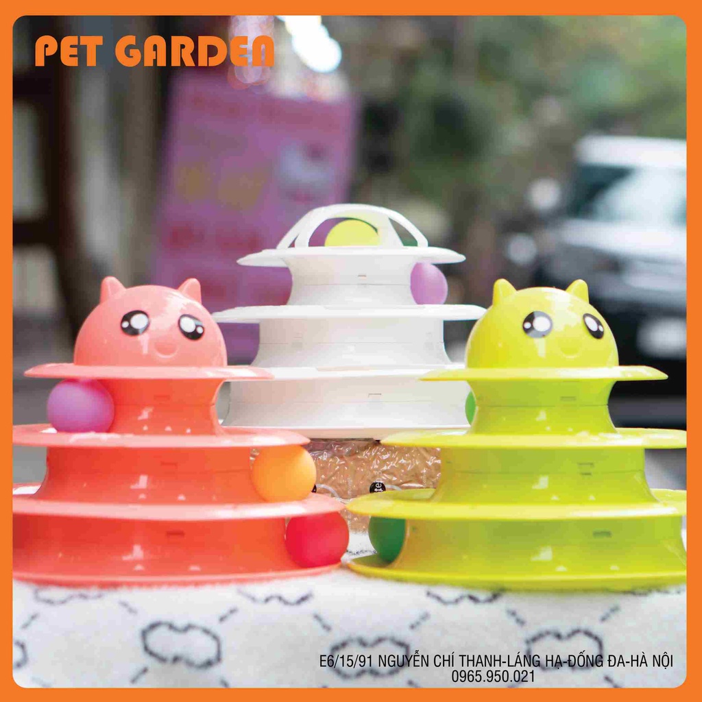 ĐỒ CHƠI BÓNG 3 TẦNG CHO CHÓ MÈO