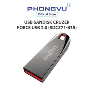 USB Sandisk Cruzer Force USB 2.0 (SDCZ71-B35) (16GB/32GB) - Bảo hành 60 tháng