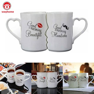 2Pcs/Set Couples Cup Ceramic Kiss Mug Valentine’s Day Wedding Christmas Gifts