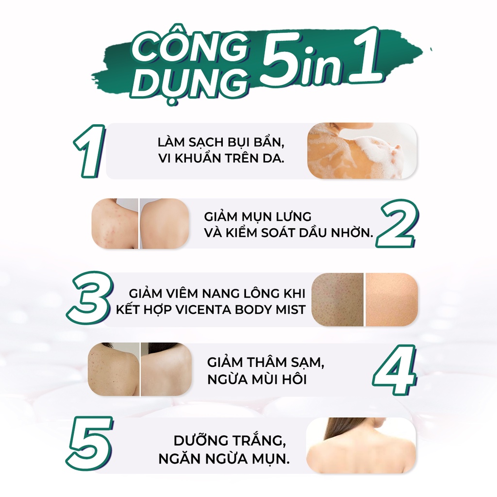 Combo Xịt Mụn Lưng , Giảm Viêm Nang Lông Dành Cho Nam Oriskin Vicenta Body Mist 100ml và Sữa Tắm Puri shower Gel 300ml