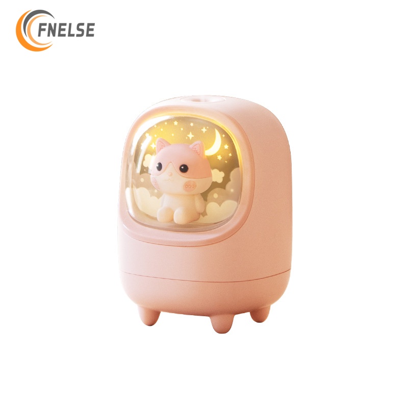 Máy phun sương FNELSE tạo độ ẩm không khí nhỏ xinh 350ml có đèn LED và cáp sạc tiện lợi