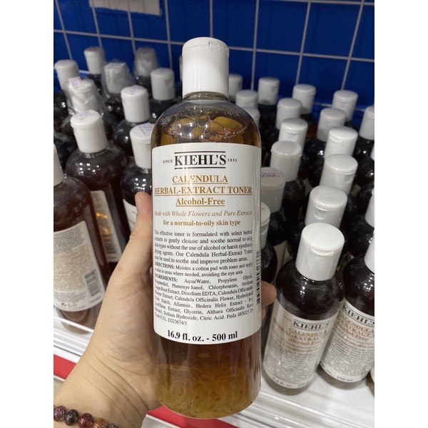 [500ml] Nước cân bằng hoa cúc Kiehls Calendula Herbal Extract Toner, Toner Hoa Cúc Kiehl's 500ml