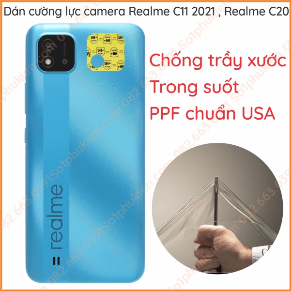 Cường lực camera Realme C20 Realme C11 2021 Realme C21Y nano trong suốt siêu bền