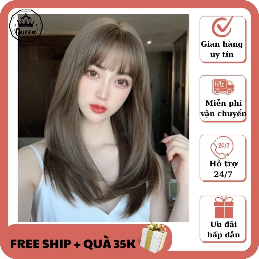 Tóc giả nguyên đầu cúp tầng 🥰FREE SHIP 😍 mã cc84 - Tóc giả sợi tơ cao cấp (hàng luôn sẵn giao ngay)