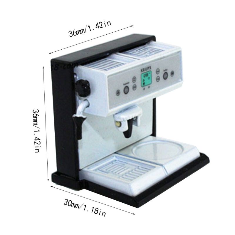 Mô Hình Máy Pha Cà Phê Expresso Bằng Kim Loại Thu Nhỏ 1 / 12 Trang Trí Nhà Bú