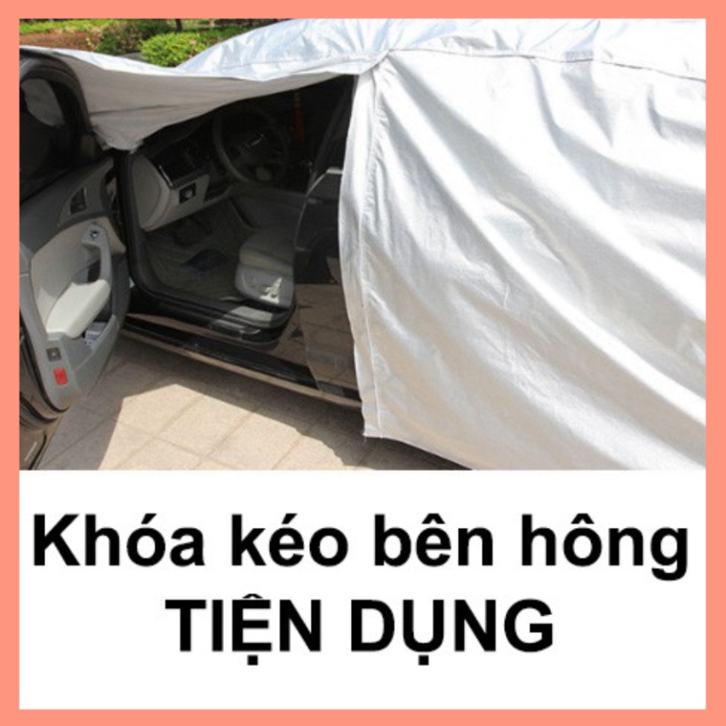 Bạt Phủ Ô Tô Xe Hơi Vải Dù Dupont Oxford Tráng Nhôm Cách Nhiệt Cao Cấp Chống Nắng Mưa Bụi Cho Xe 4, 5, 7 chỗ, Xe Bán Tải