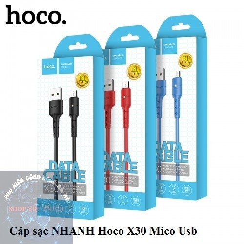 [FREESHIP] CÁP SẠC NHANH MICRO USB - Hoco X30 Micro Usb - Sạc Nhanh Với Out-Put 2.4A - PHỤ KIỆN CÔNG NGHỆ HÀ NỘI